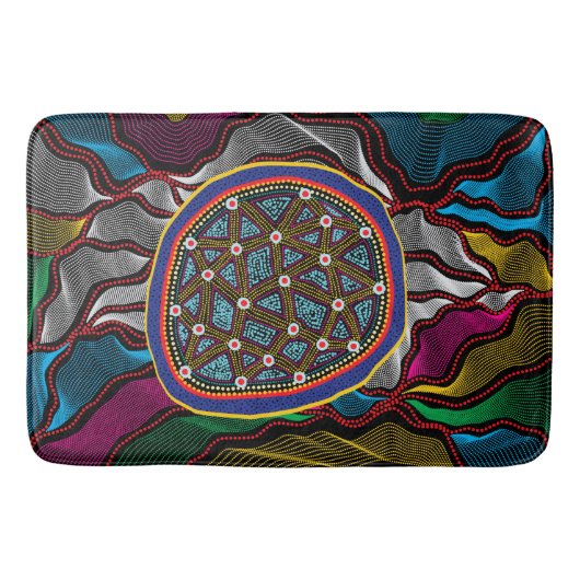 Aboriginal Design-15 badmat (Voorkant)