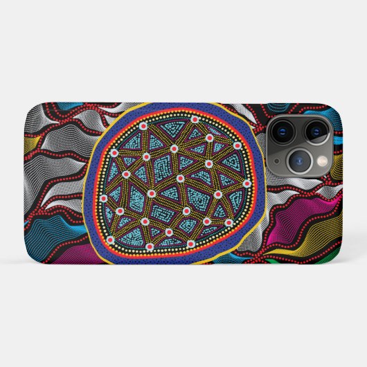 Aboriginal Design-15 iPhone / iPad case (Achterkant (horizontaal))