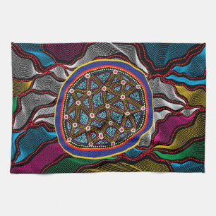 Aboriginal Design-15 Kitchen Towels Theedoek