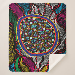 Aboriginal Design-15 Sherpa Deken