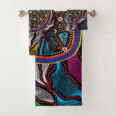 Aboriginal Design-15 Towel Bad Handdoek (Insitu)