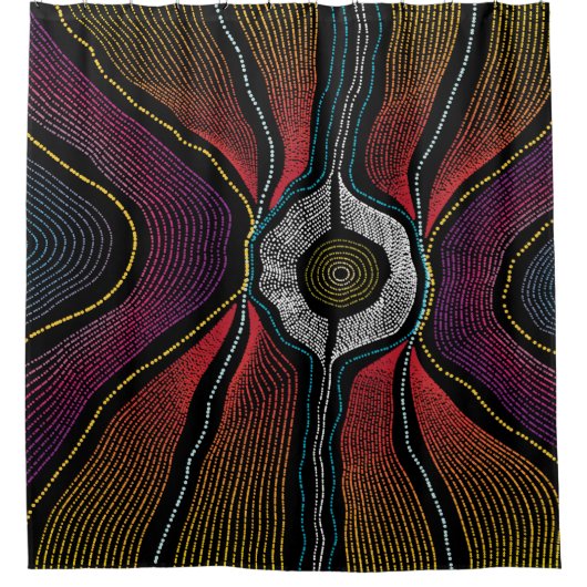 Aboriginal Design-2 douchegordijn (Voorkant)