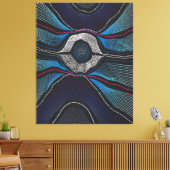 Aboriginal Design-3 uitgerekt canvas afdrukken (Insitu (Woonkamer))