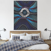 Aboriginal Design-3 uitgerekt canvas afdrukken (Insitu (Slaapkamer))