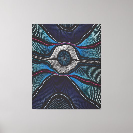 Aboriginal Design-3 uitgerekt canvas afdrukken (Voorkant)