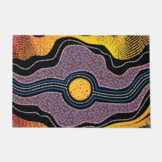 Aboriginal design One Deuren Deurmat (Voorkant)