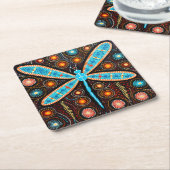 Aboriginal Dot Art Dragonfly Onderzetters (Schuin)