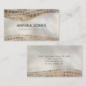 Aboriginal Dot Art style Golden textuur op parels Visitekaartje (Voorkant / Achterkant)