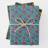 Aboriginal dot Wrapping Paper Flat Sheet Set van 3 (In situ)