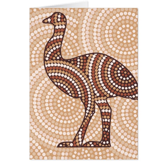 Aboriginal emu stit schilderij (Voorkant)
