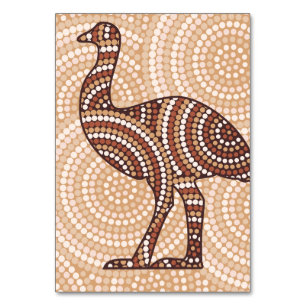 Aboriginal emu stit schilderij kaart
