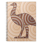 Aboriginal emu stit schilderij notitieboek (Voorkant)