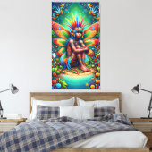 aboriginal fee canvas afdruk (Insitu (Slaapkamer))