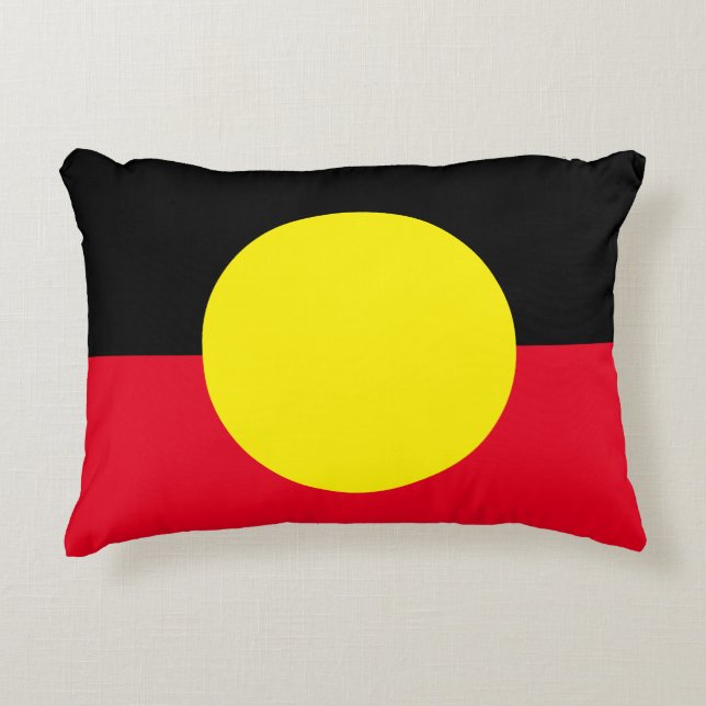 Aboriginal flag buffer accent kussen (Voorkant)