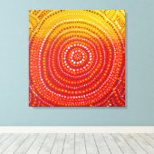 Aboriginal geïnspireerd Premium verpakt Canvas (Insitu (Houten vloer))