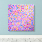 Aboriginal geïnspireerd Premium verpakt Canvas (Insitu (Houten vloer))