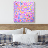 Aboriginal geïnspireerd Premium verpakt Canvas (Insitu (Slaapkamer))