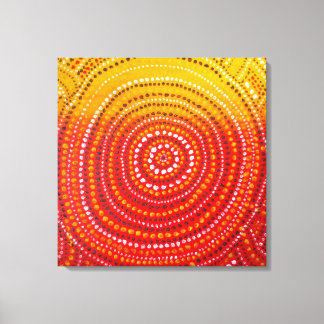 Aboriginal geïnspireerd Premium verpakt Canvas Afdruk