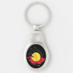 Aboriginal gescheurde vlag sleutelhanger