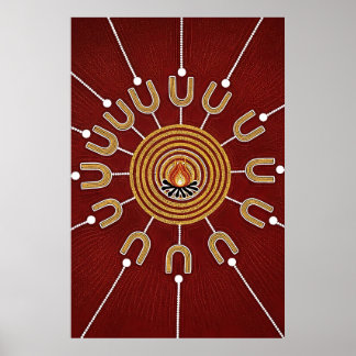 Aboriginal Harmony - Fireside Artistry Poster
