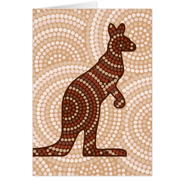 Aboriginal kangaroo dot painting (Devant)
