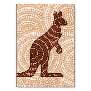 Aboriginal kangaroo stipschilderij kaart