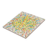 Aboriginal Modern Vier Keramische Tegel Tegeltje (Zijkant)