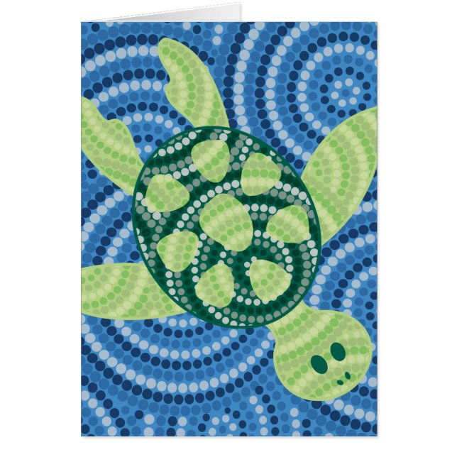 Aboriginal schilderij met schildpad (Voorkant)