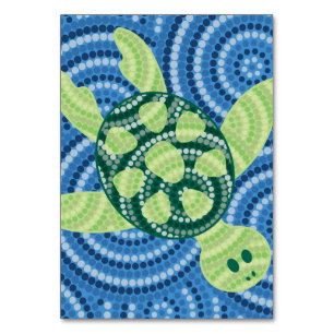 Aboriginal schilderij met schildpad kaart