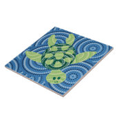 Aboriginal schilderij met schildpad tegeltje (Zijkant)