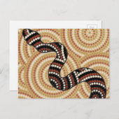 Aboriginal slangenschilderij briefkaart (Voorkant / Achterkant)