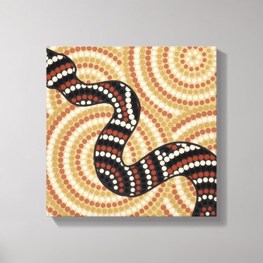 Aboriginal slangenschilderij canvas afdruk (Voorkant)