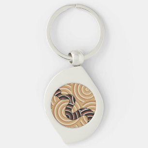Aboriginal slangenschilderij sleutelhanger