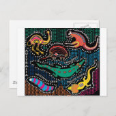 Aboriginal stijl briefkaart (Voorkant / Achterkant)