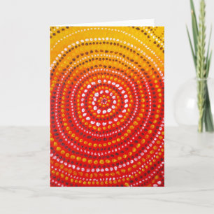 Aboriginal style wenskaart kaart