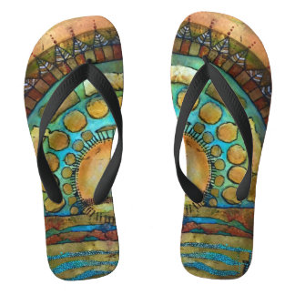 Aboriginal Sunrise Teenslippers