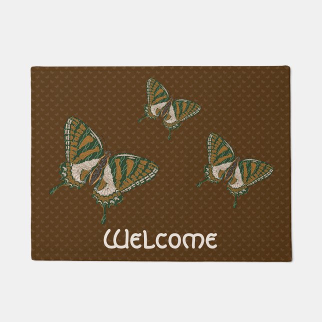 Aboriginal Swallowtail Doormat Deurmat (Voorkant)