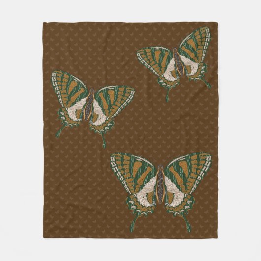 Aboriginal Swallowtail Fleece Blanket (Voorkant)