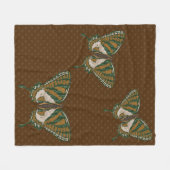 Aboriginal Swallowtail Fleece Blanket Deken (Voorkant (Horizontaal))