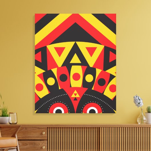 Aboriginal Tribal Canvas Afdruk (Insitu (Woonkamer))