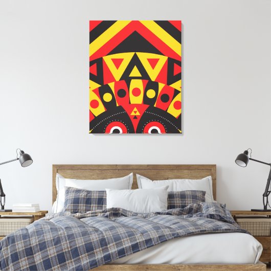 Aboriginal Tribal Canvas Afdruk (Insitu (Slaapkamer))