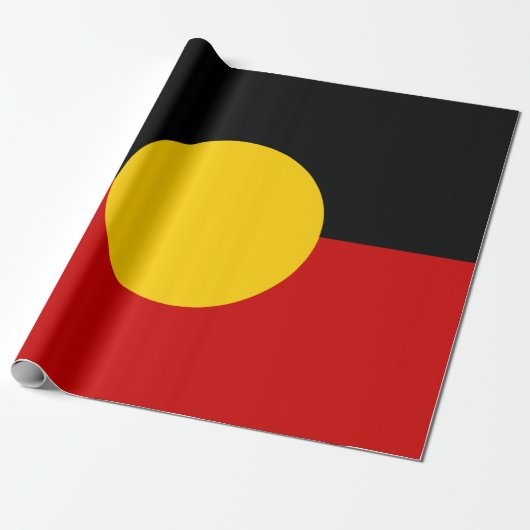 Aboriginal vlag Australië Cadeaupapier (Uitgerold)