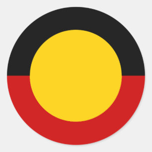 Aboriginal vlag Australië Ronde Sticker