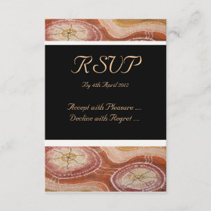 Aboriginal Wedding RSVP Desert Dreaming Kaart