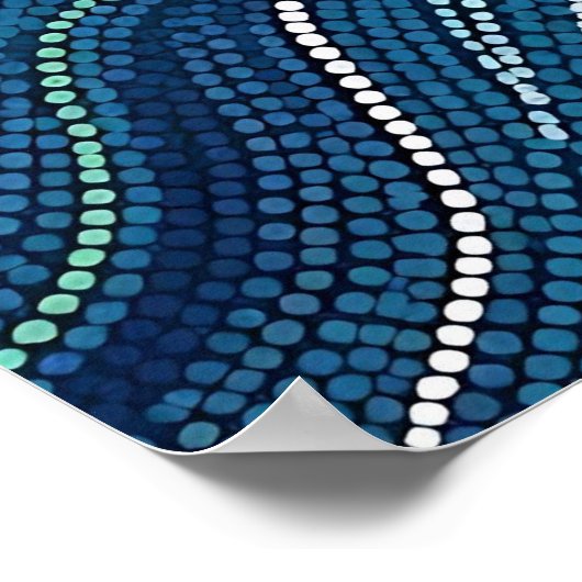 Aboriginal Zee Turtle Dot Art Poster (Hoek)