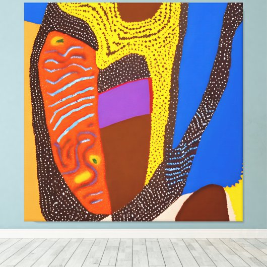 Aboriginals Abstract Art Vol 09 Canvas Afdruk (Insitu (Houten vloer))