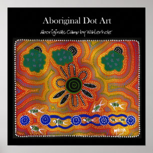 Aboriginals Camp by Watergat Poster