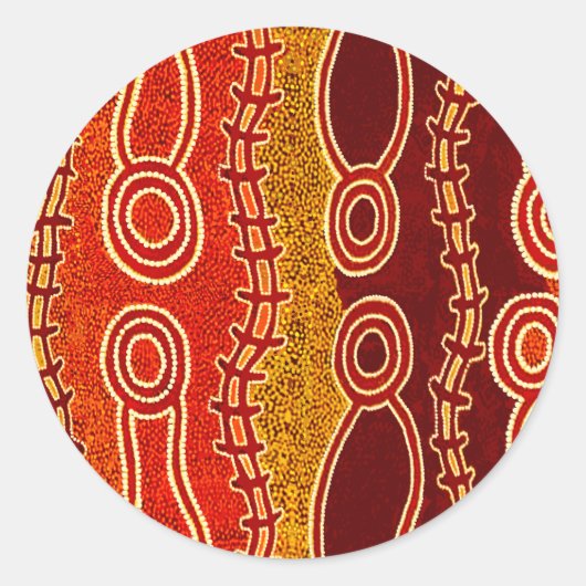 Aboriginals . ronde sticker (Voorkant)