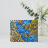 Aboriginals schilderen van schildpadden briefkaart (Staand voorkant)