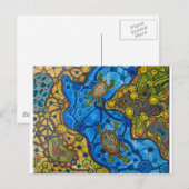 Aboriginals schilderen van schildpadden briefkaart (Voorkant / Achterkant)